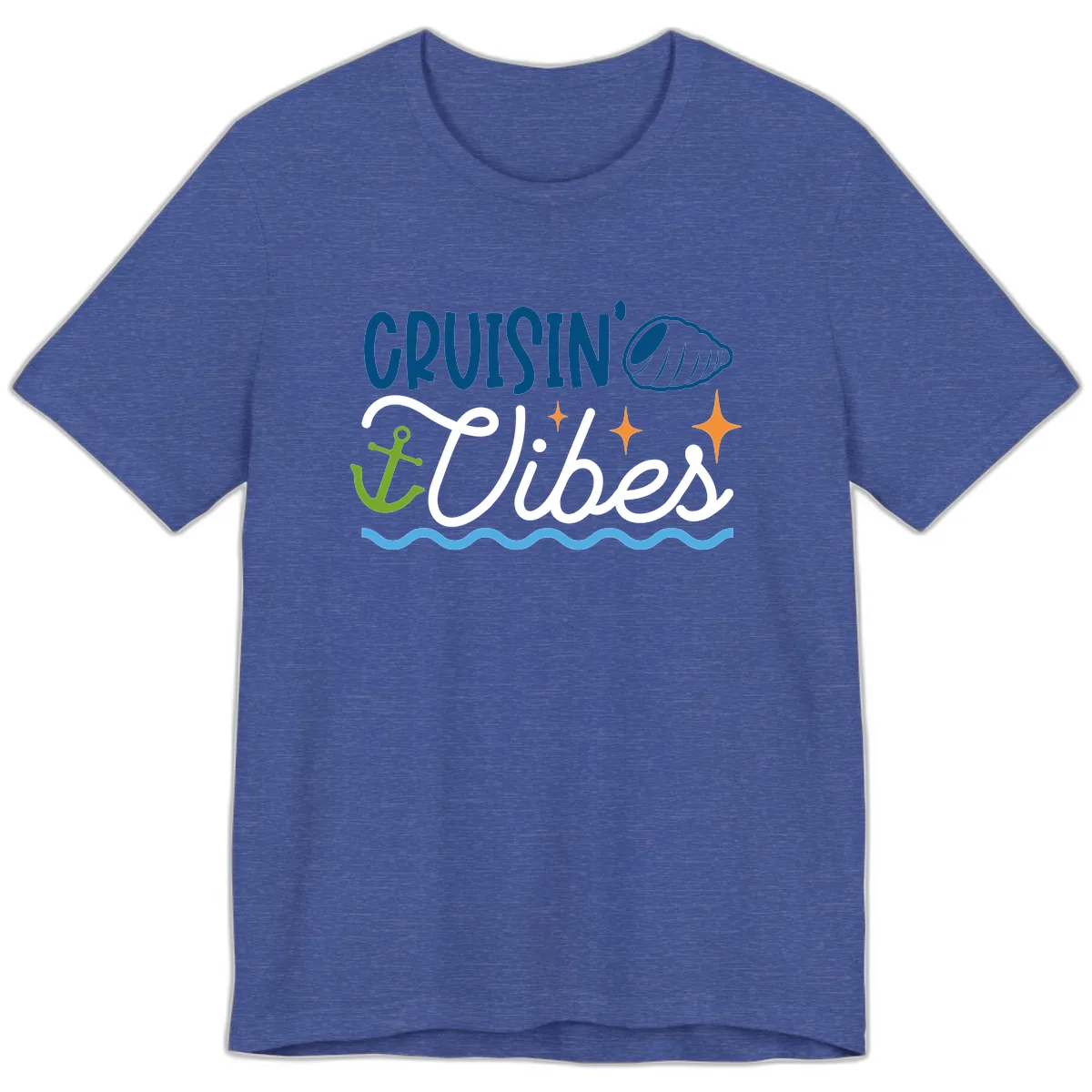 Cruisin' Vibes Premium T-Shirt in Heather True Royal