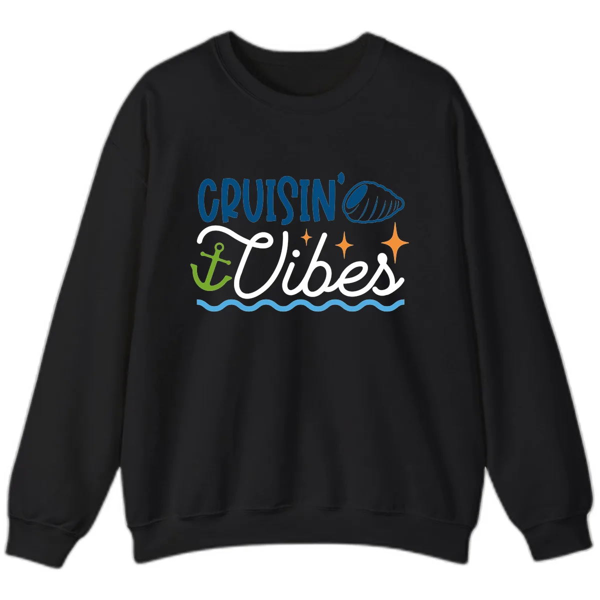 Cruisin' Vibes Sweatshirt in Black