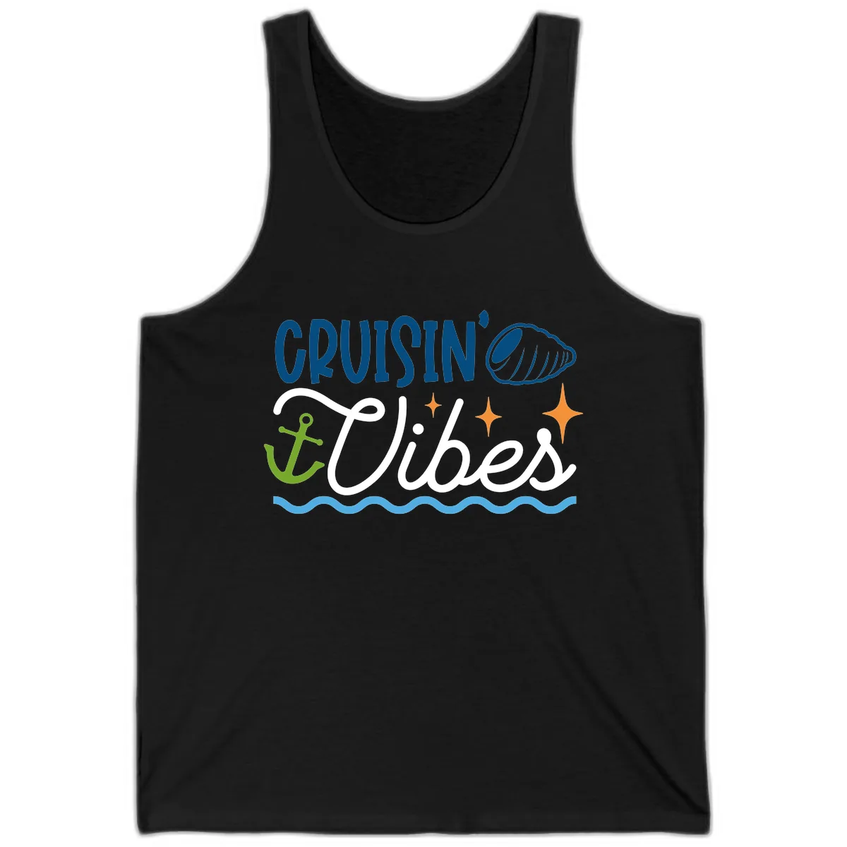 Cruisin' Vibes Tank in Black