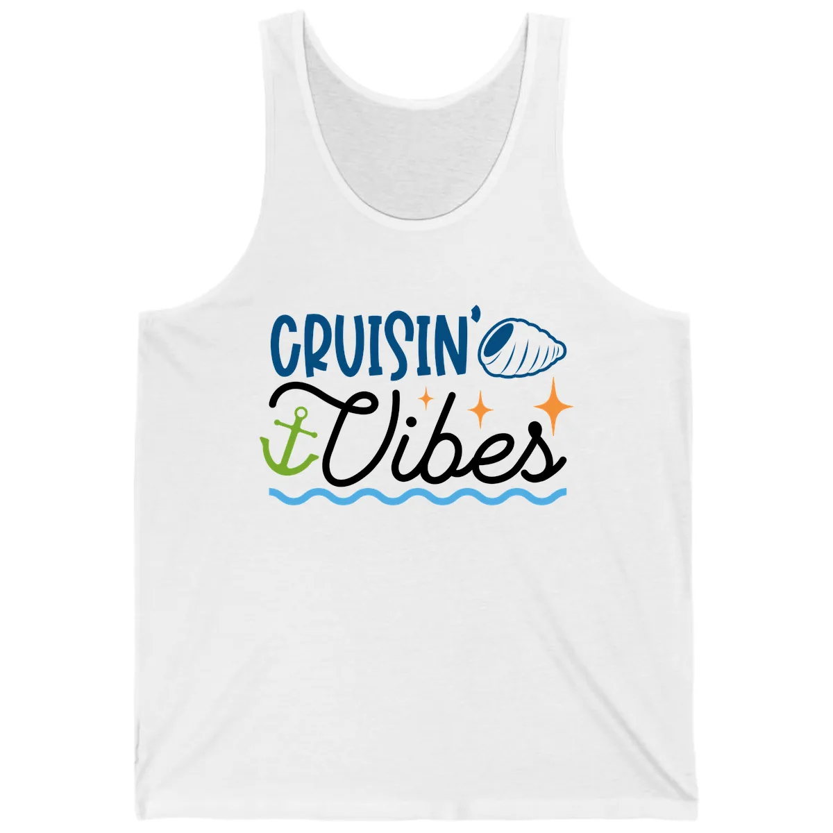 Cruisin' Vibes Tank in White