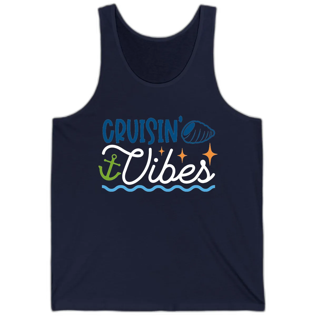 Cruisin' Vibes Tank in Navy