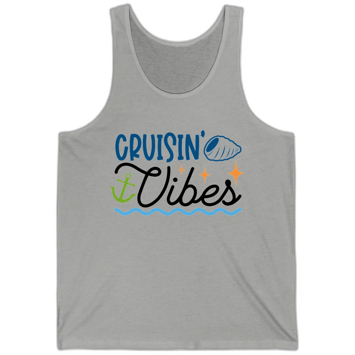 Cruisin' Vibes Tank in Athletic Heather