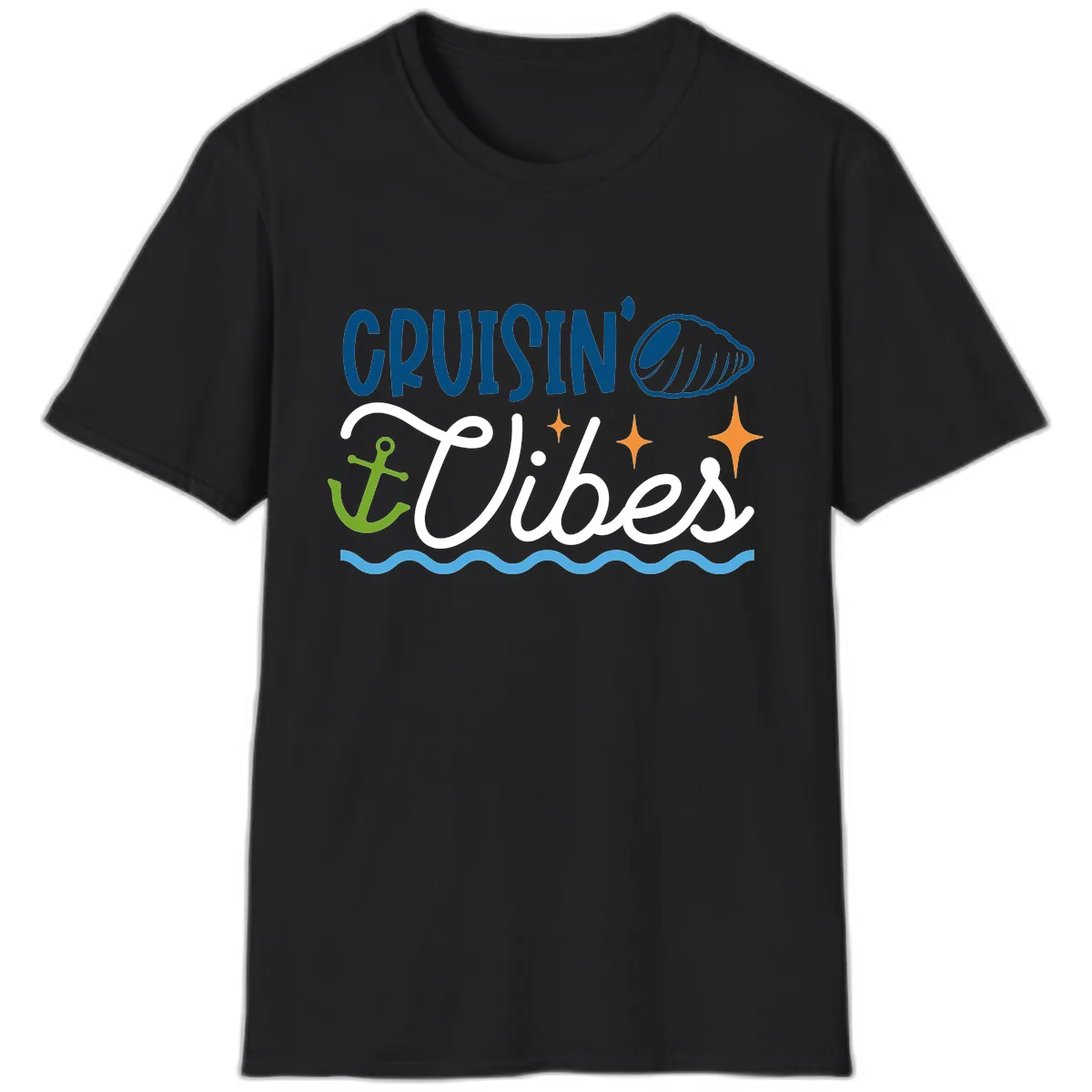 Cruisin' Vibes T-Shirt in Black