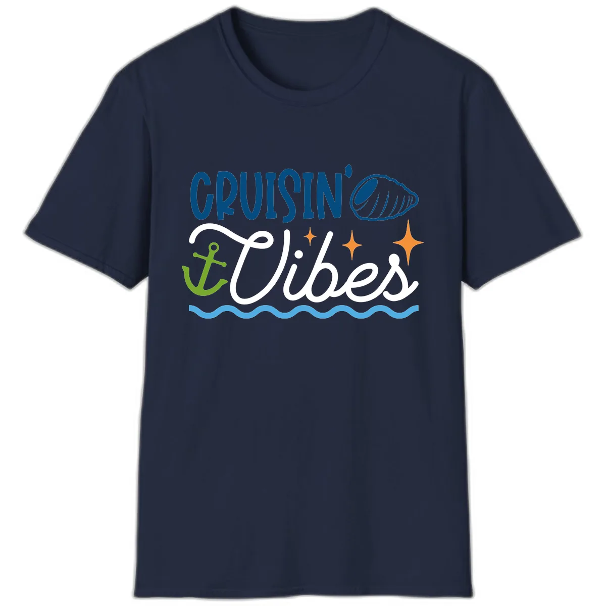 Cruisin' Vibes T-Shirt in Navy