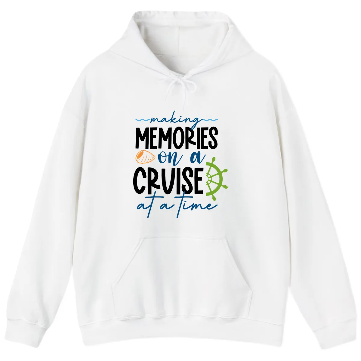 Making Memories On A Cruise At A Time Hoodie in White