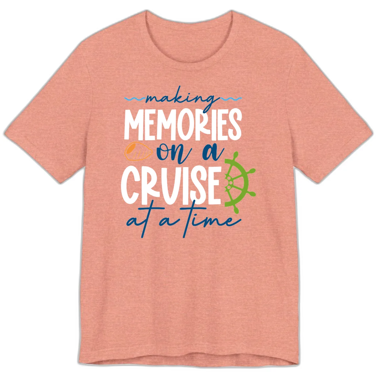 Making Memories On A Cruise At A Time Premium T-Shirt in Heather Sunset