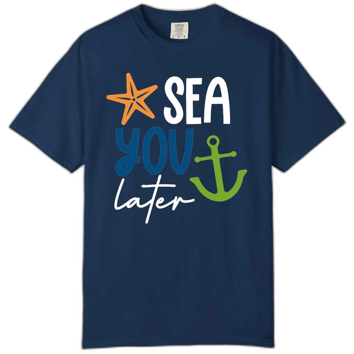 Sea You Later Cruise Anchor Comfort Color in Navy