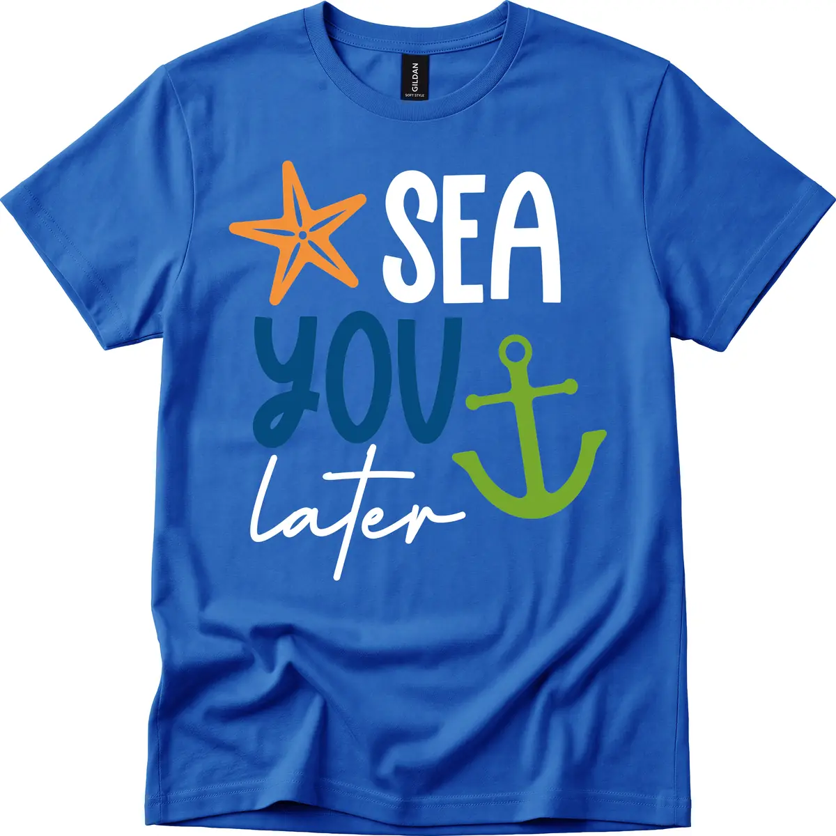 Sea You Later Cruise Anchor T-Shirt in Royal