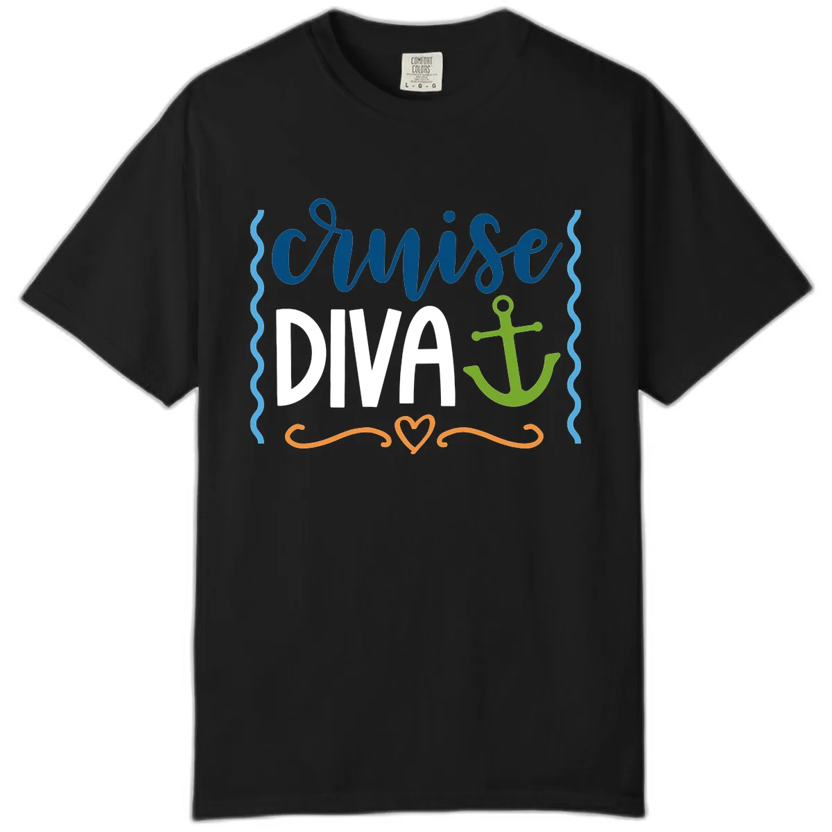 Cruise Diva Anchor Comfort Color in Black