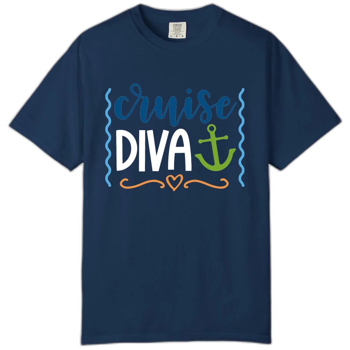 Cruise Diva Anchor Comfort Color in Navy