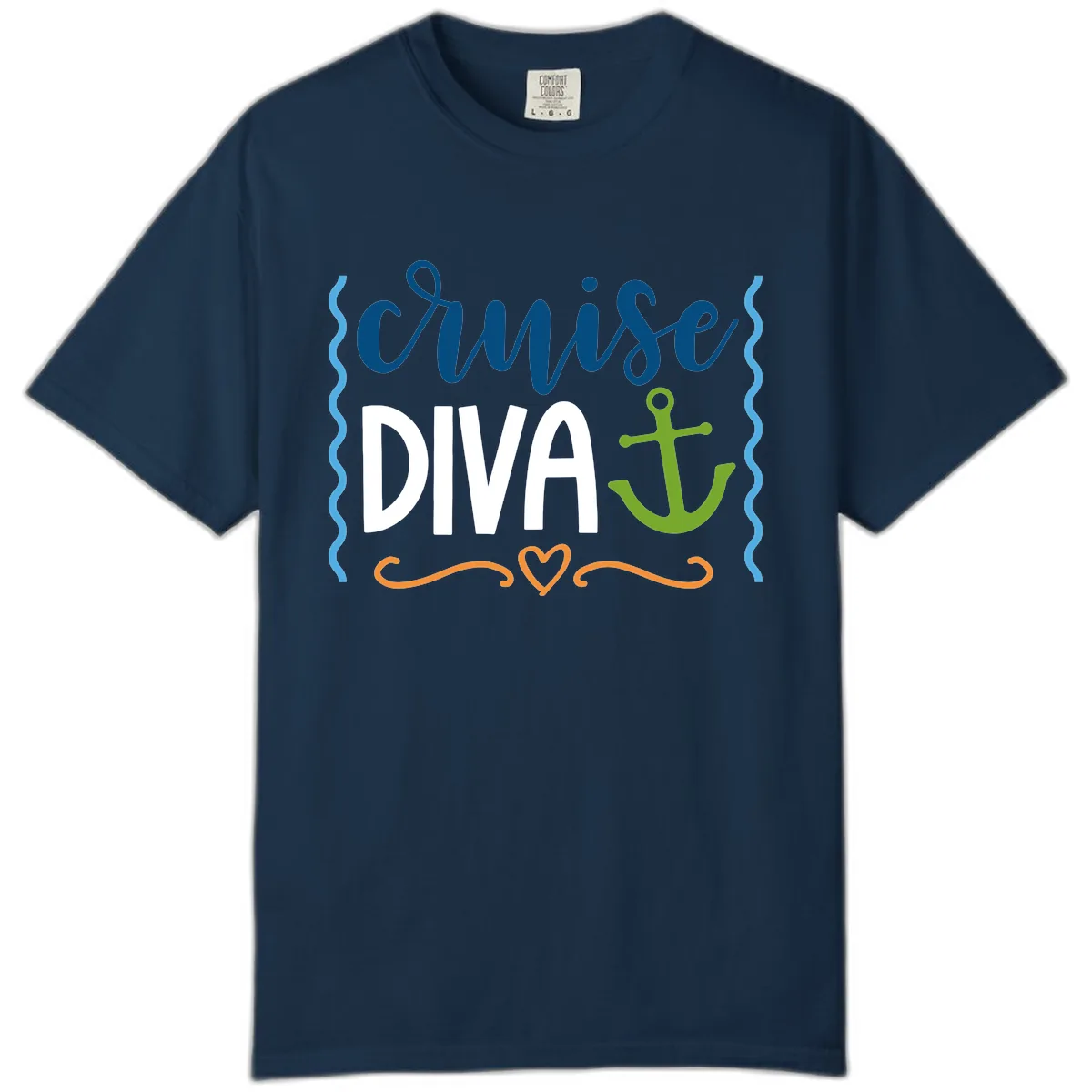 Cruise Diva Anchor Comfort Color in True Navy