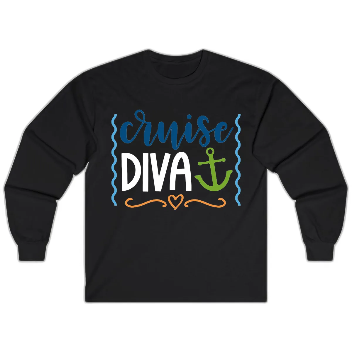 Cruise Diva Anchor Long Sleeve in Black