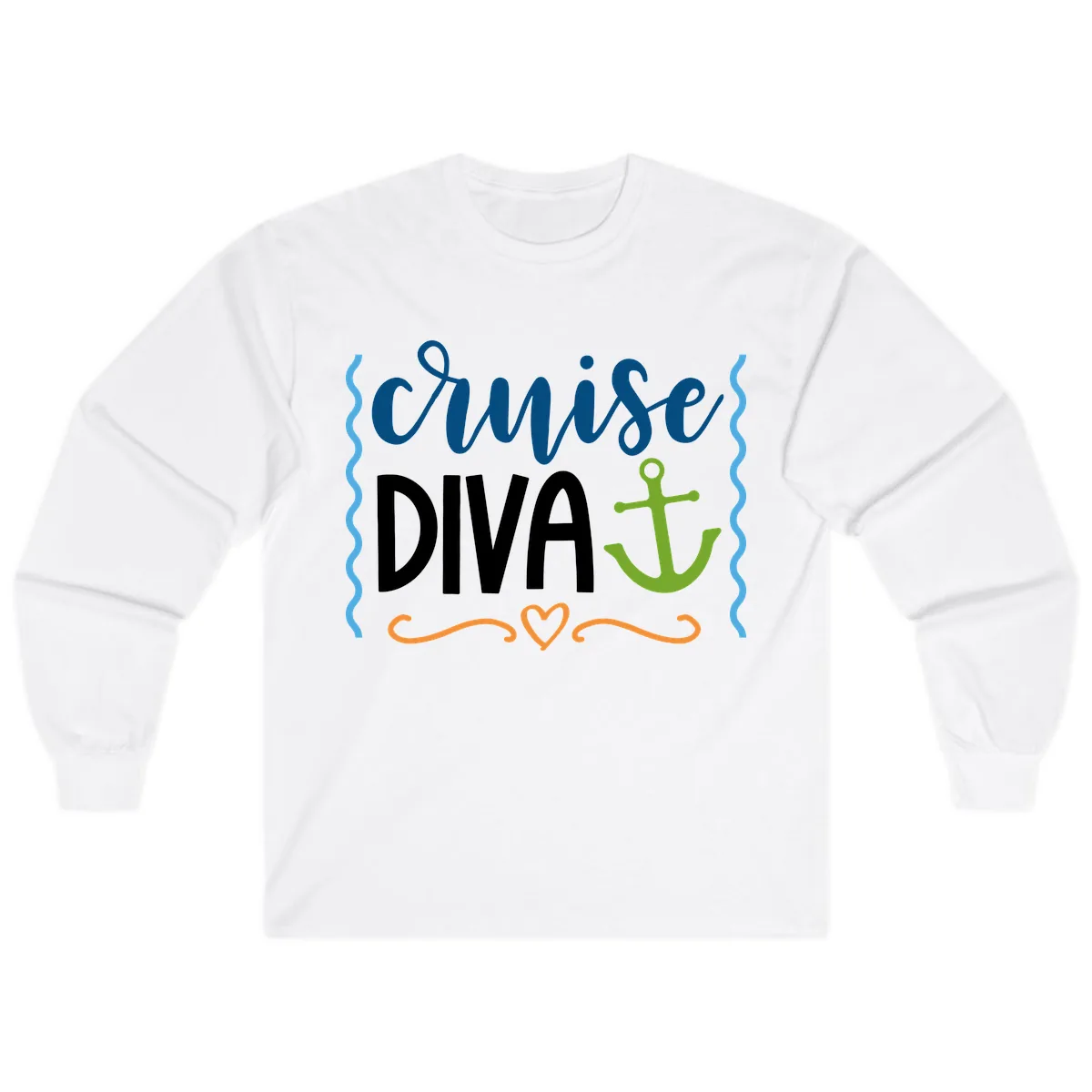 Cruise Diva Anchor Long Sleeve in White