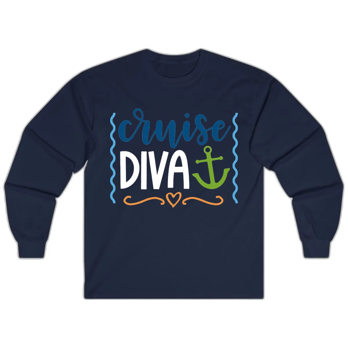 Cruise Diva Anchor Long Sleeve in Navy