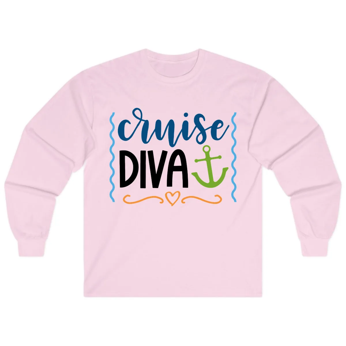 Cruise Diva Anchor Long Sleeve in Light Pink