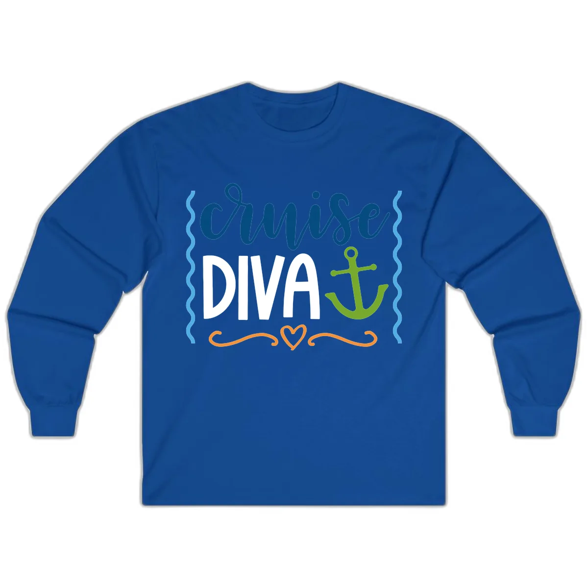 Cruise Diva Anchor Long Sleeve in Royal