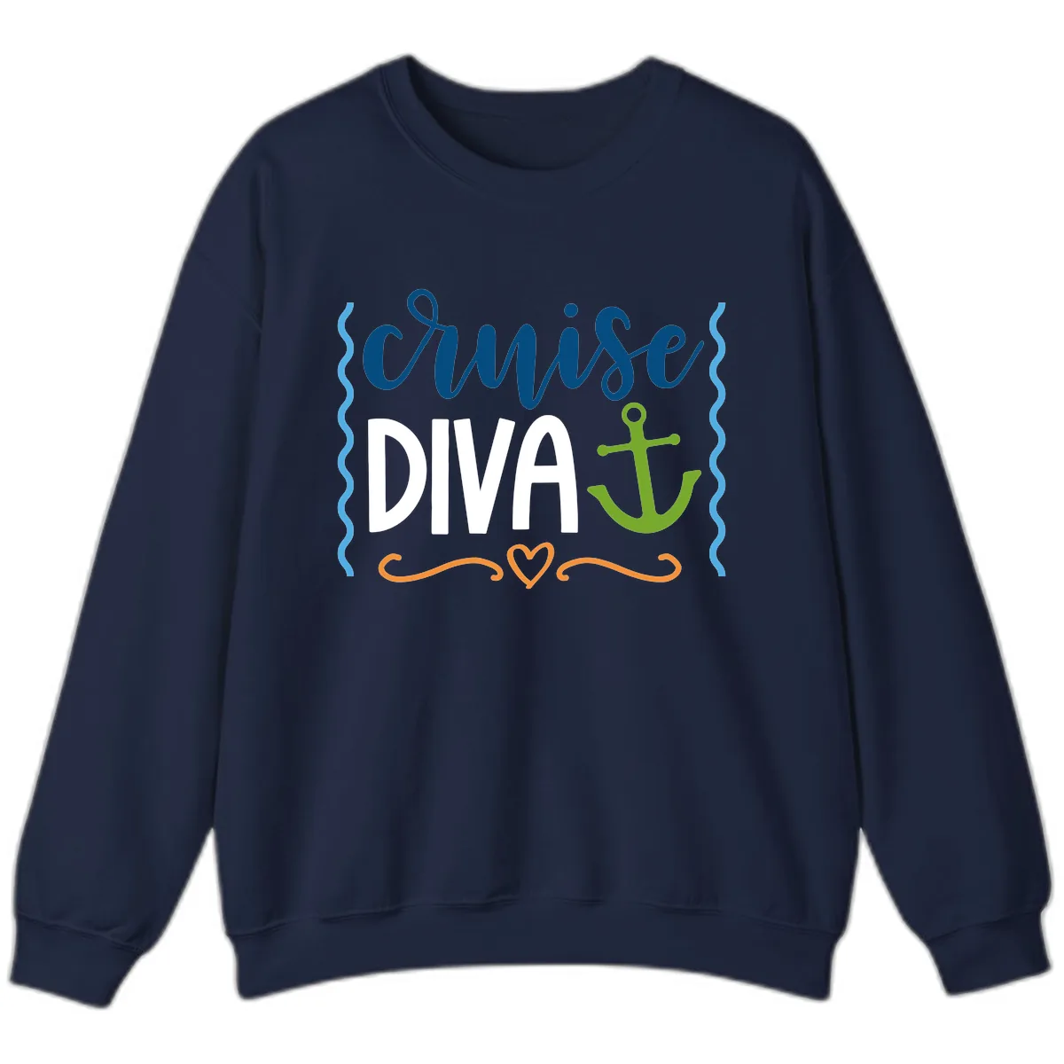 Cruise Diva Anchor Sweatshirt in Navy