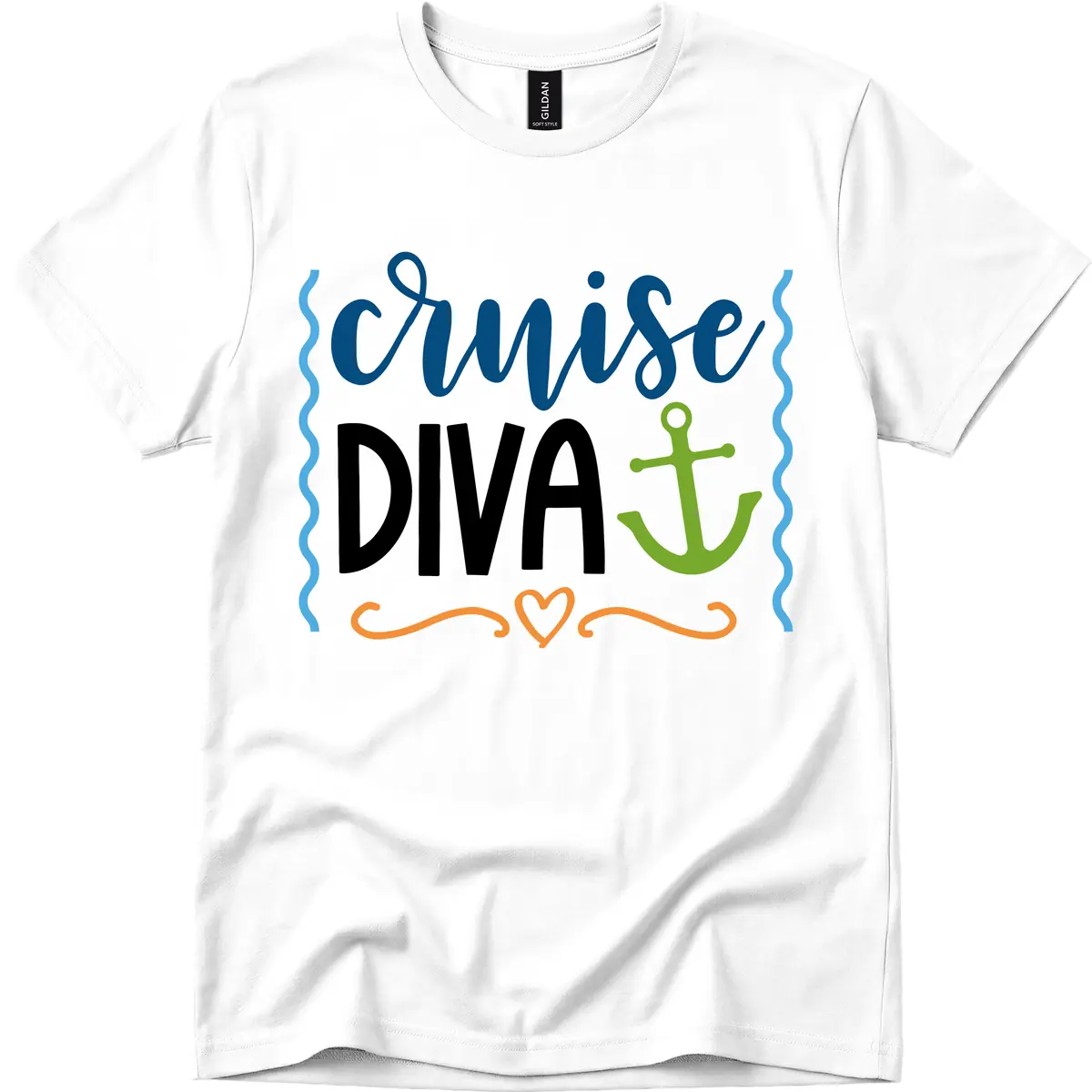 Cruise Diva Anchor T-Shirt in White