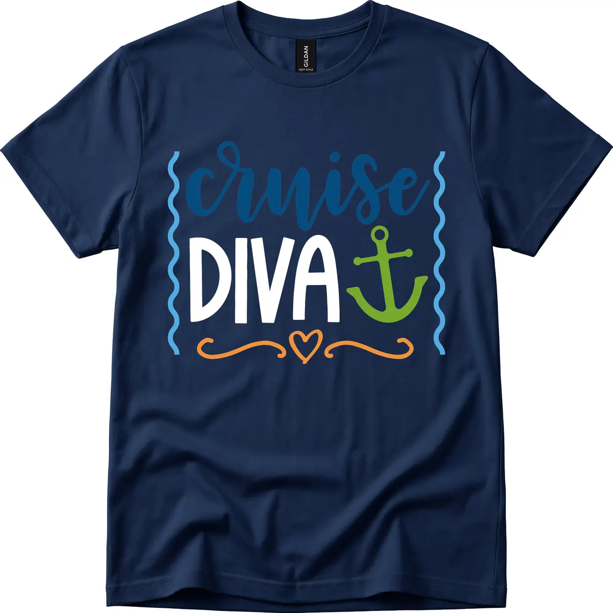 Cruise Diva Anchor T-Shirt in Navy