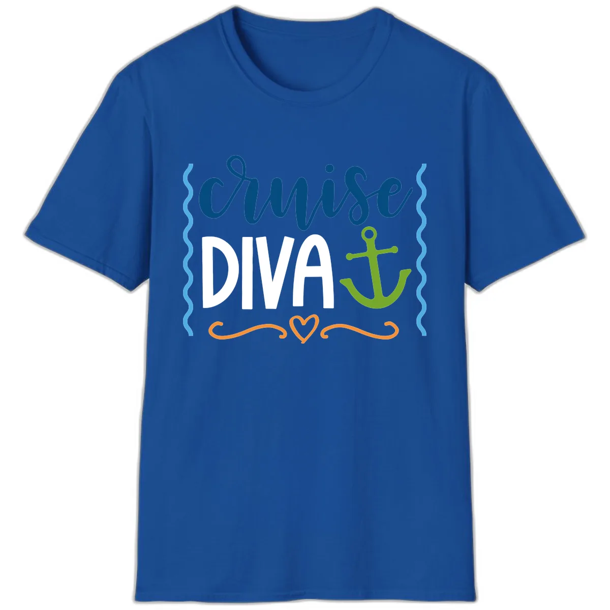Cruise Diva Anchor T-Shirt in Royal