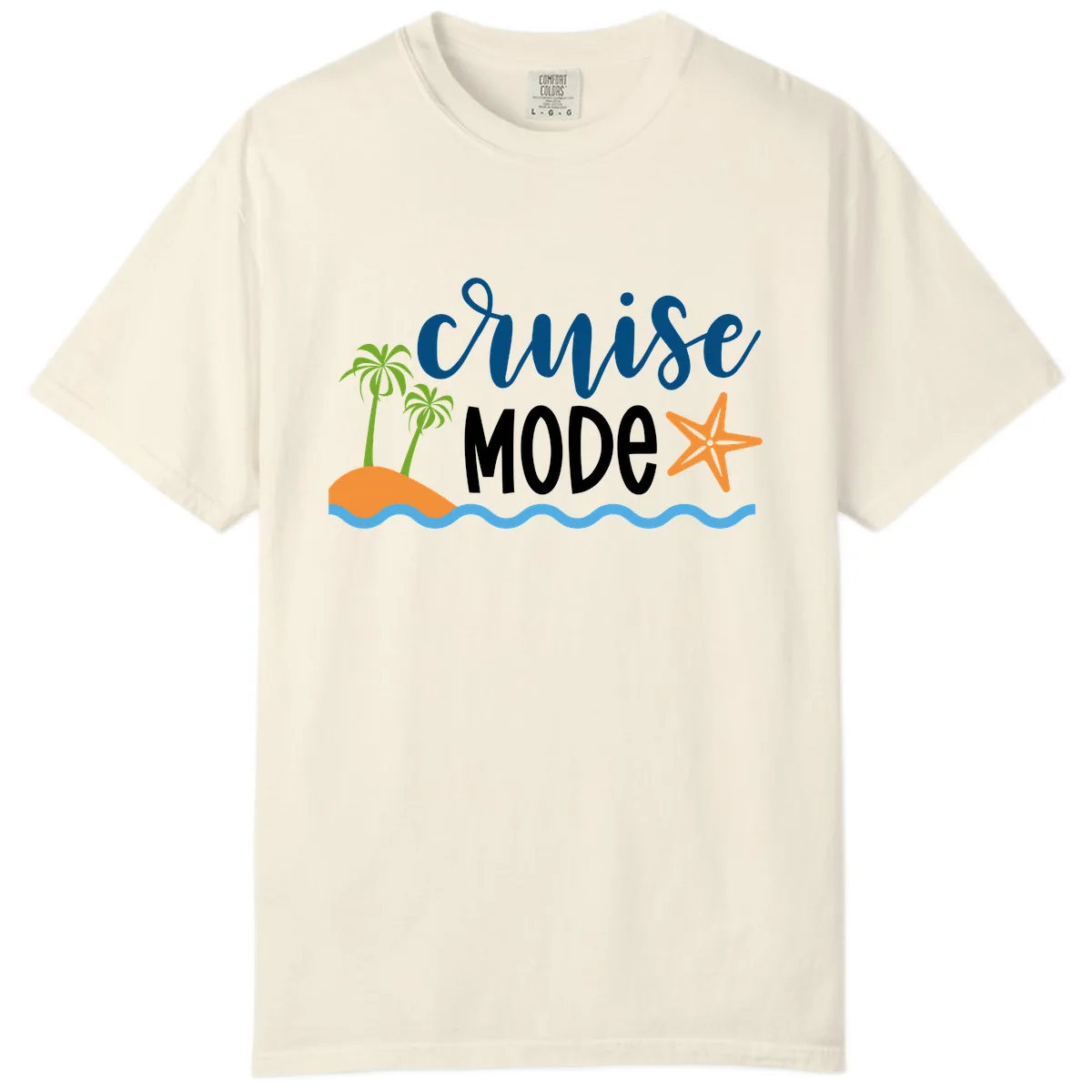 Cruise Mode Wavy Vibes Comfort Color in Ivory