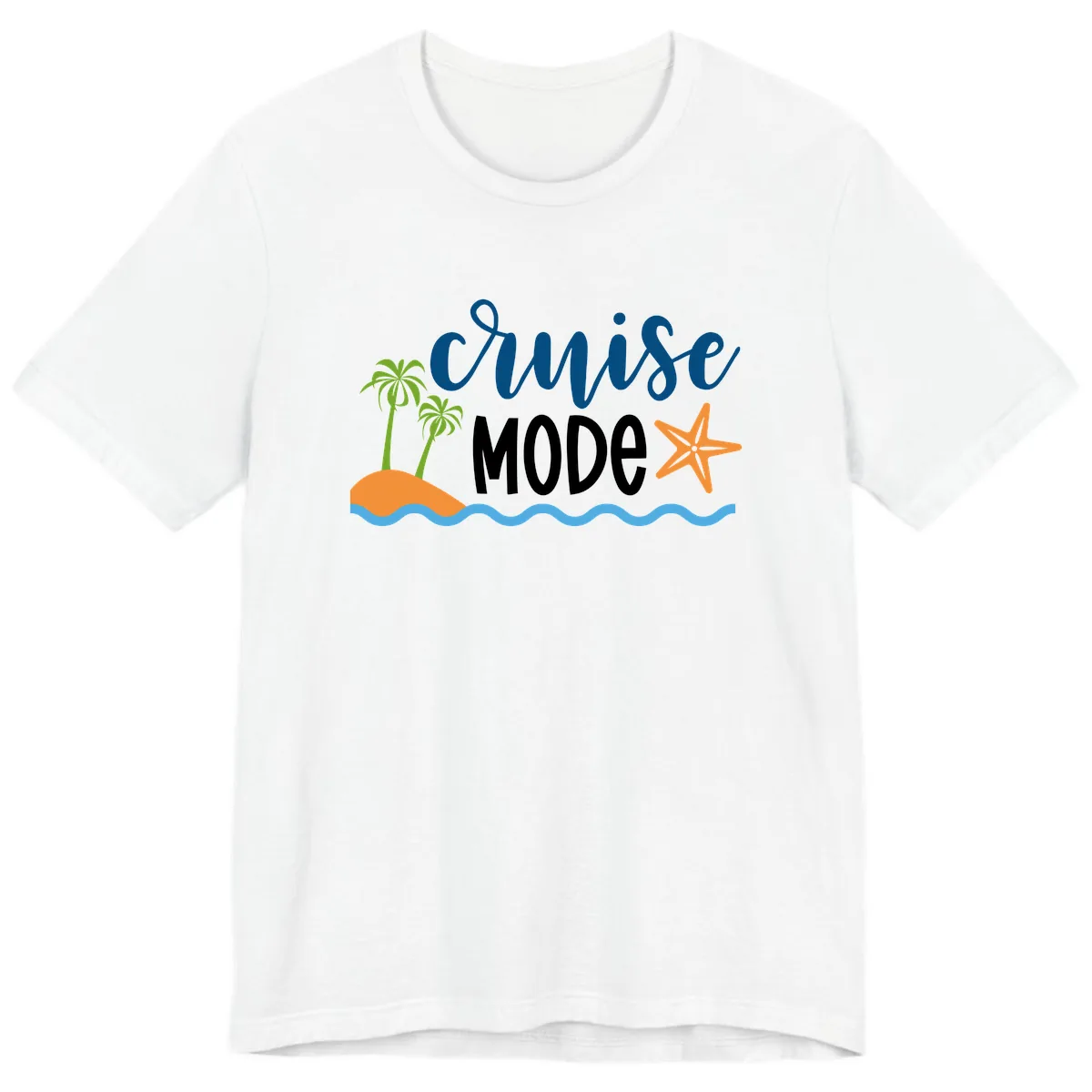Cruise Mode Wavy Vibes Premium T-Shirt in White