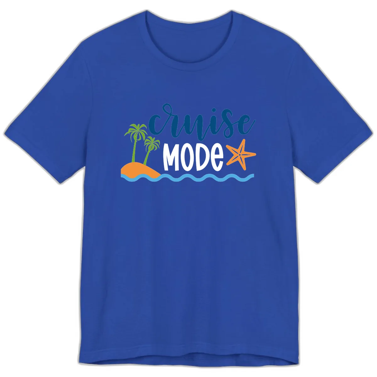 Cruise Mode Wavy Vibes Premium T-Shirt in True Royal