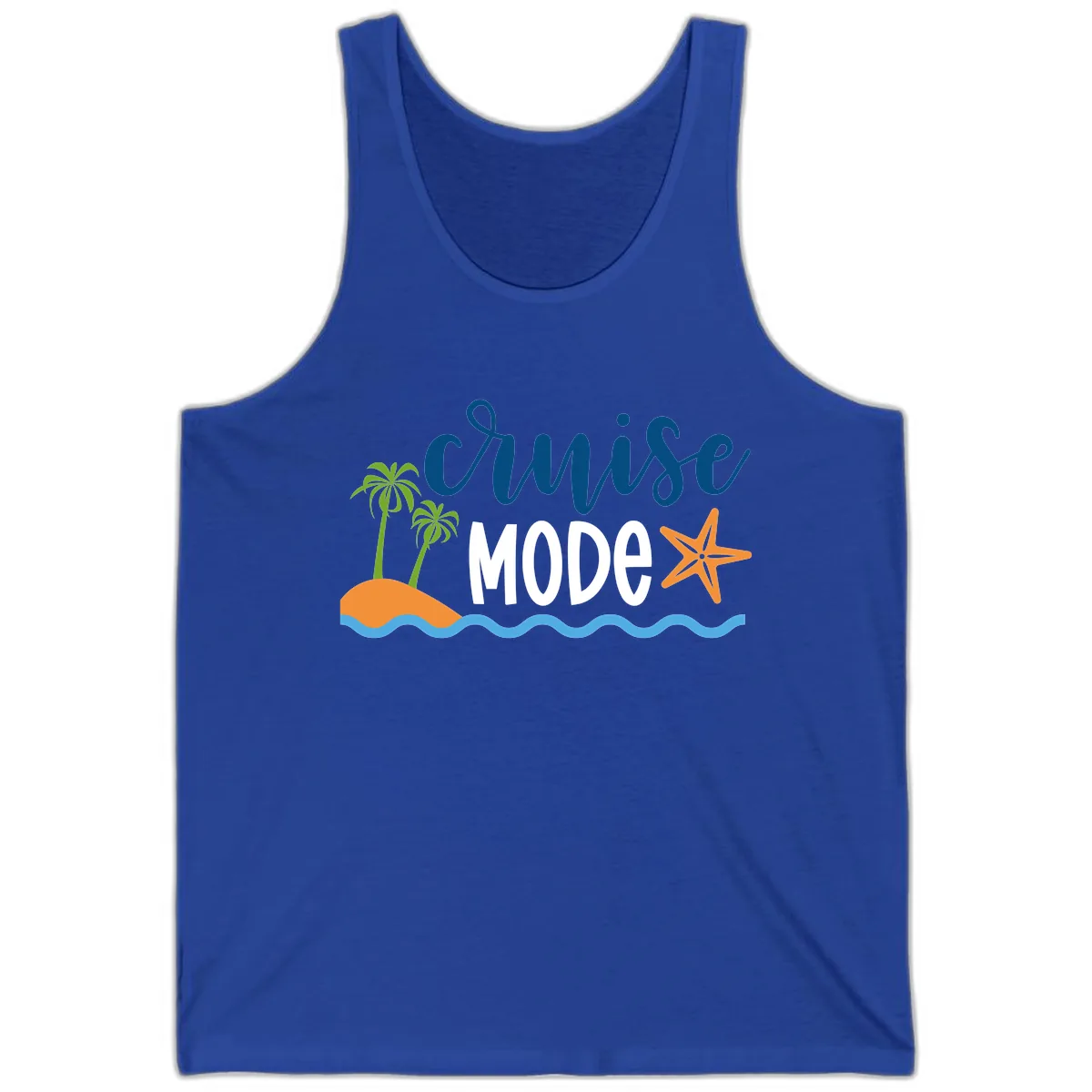 Cruise Mode Wavy Vibes Tank in True Royal