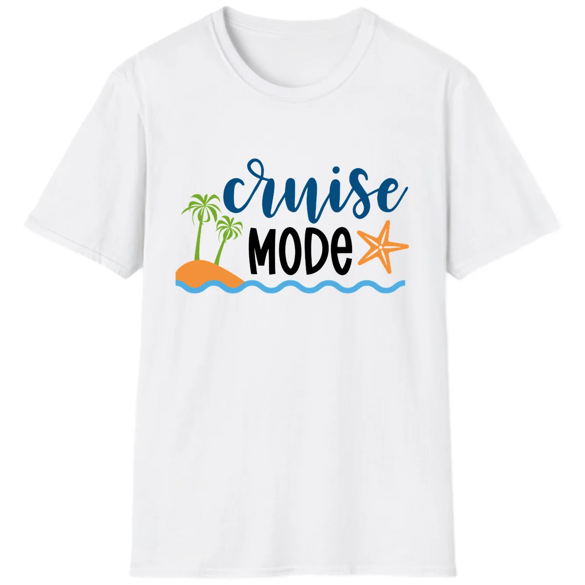 Cruise Mode Wavy Vibes T-Shirt in White