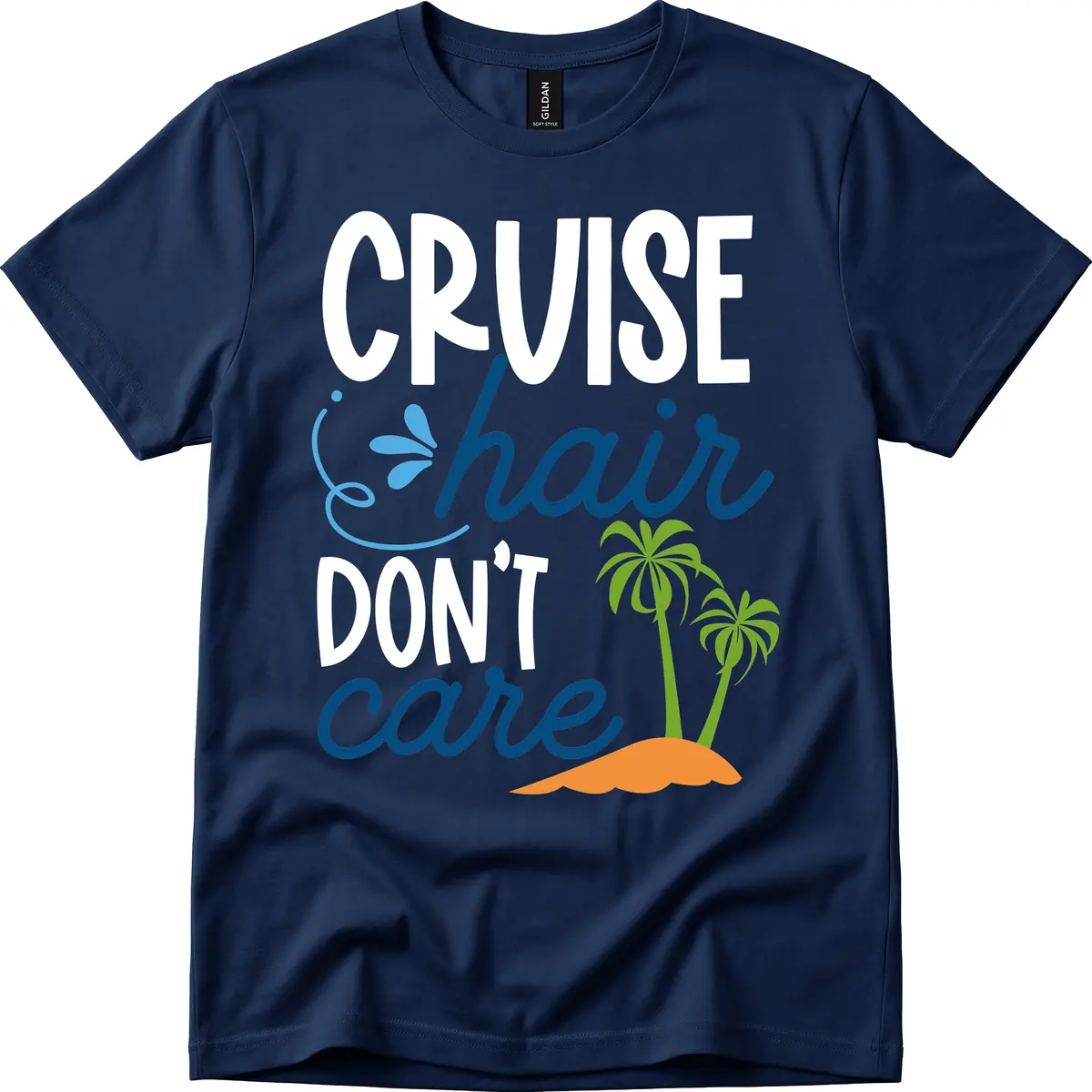 Cruise Hair Don't Care T-Shirt in Navy