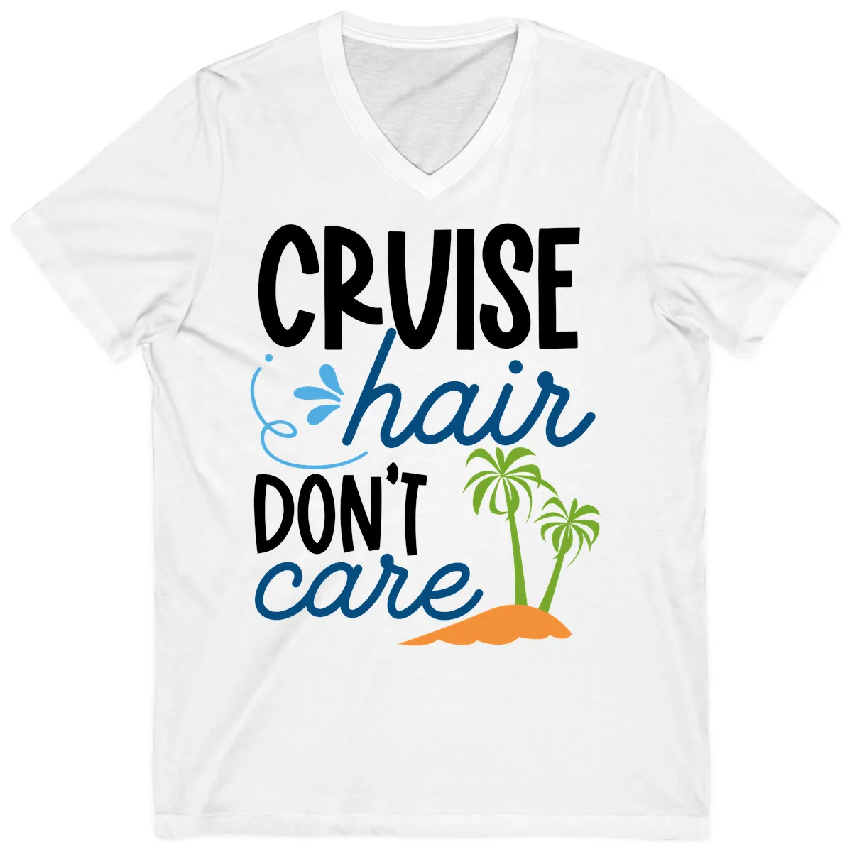 Cruise Hair Don't Care V-Neck in White