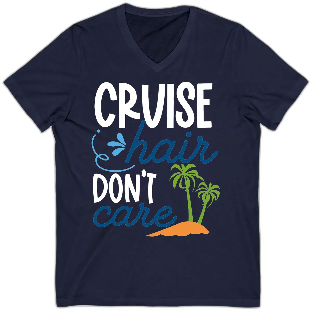 Cruise Hair Don't Care V-Neck in Navy