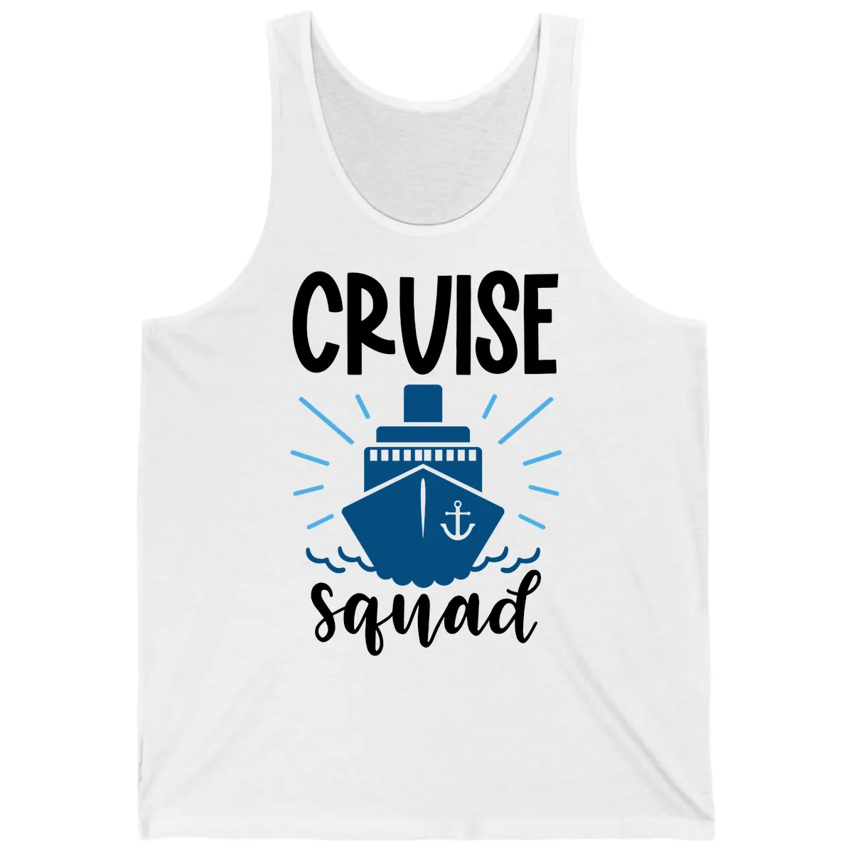 Cruise Squad Ship Anchor Design Tank in White