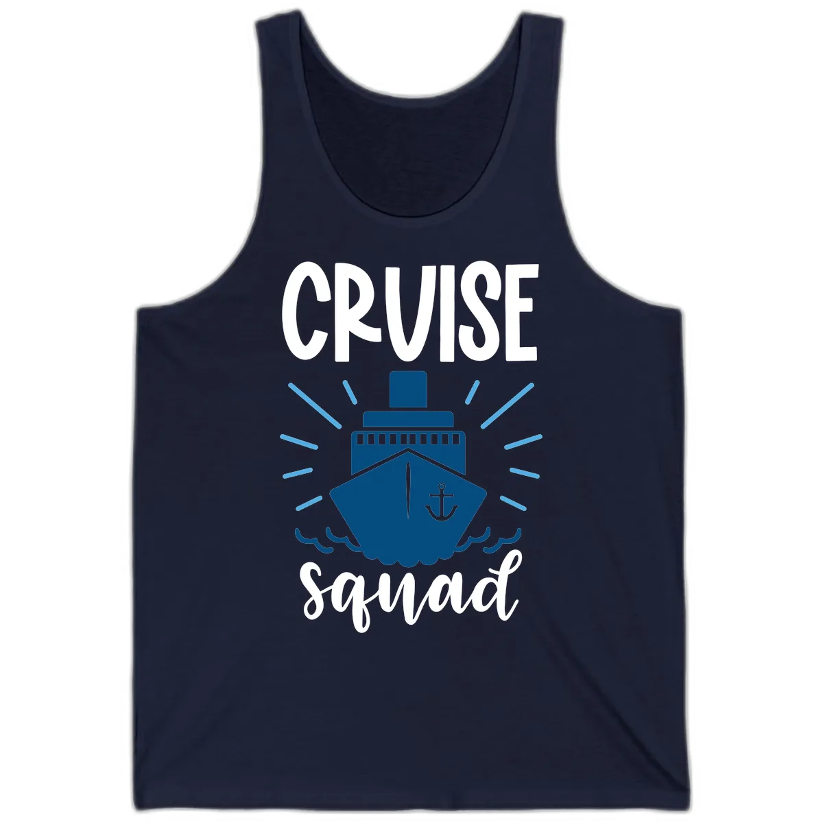 Cruise Squad Ship Anchor Design Tank in Navy