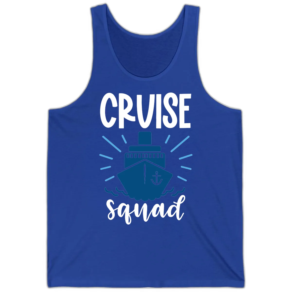 Cruise Squad Ship Anchor Design Tank in True Royal