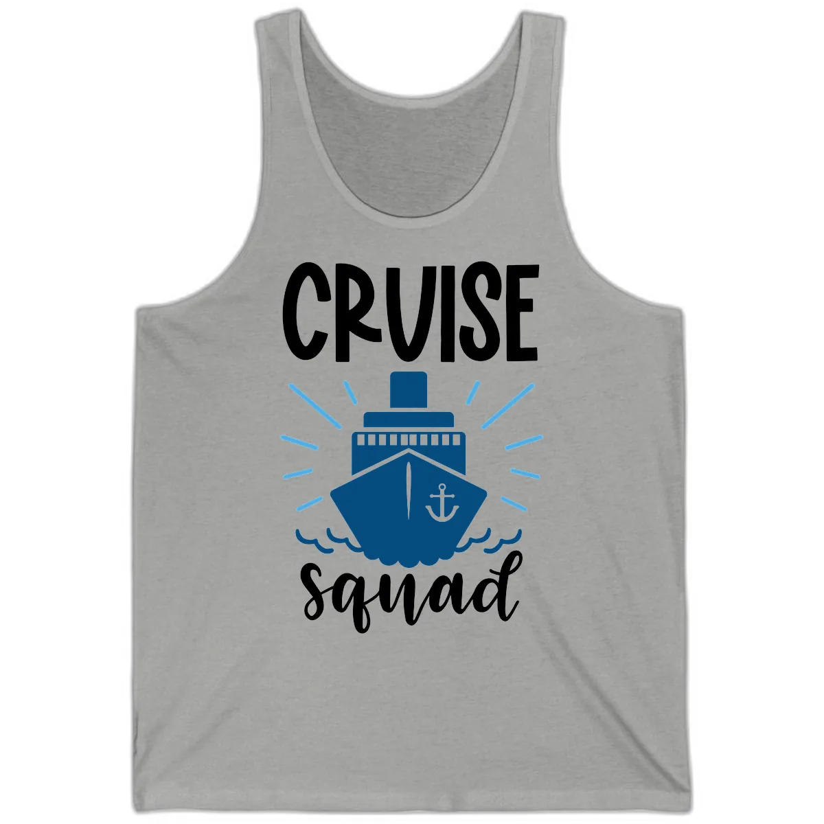 Cruise Squad Ship Anchor Design Tank in Athletic Heather