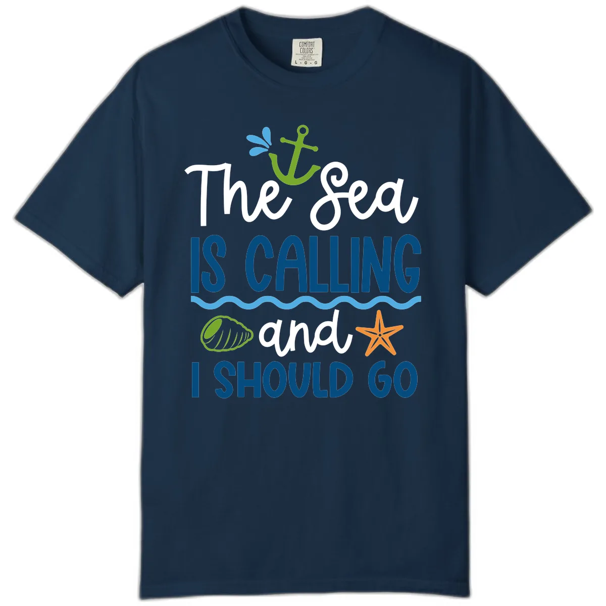 The Sea Is Calling Comfort Color in True Navy