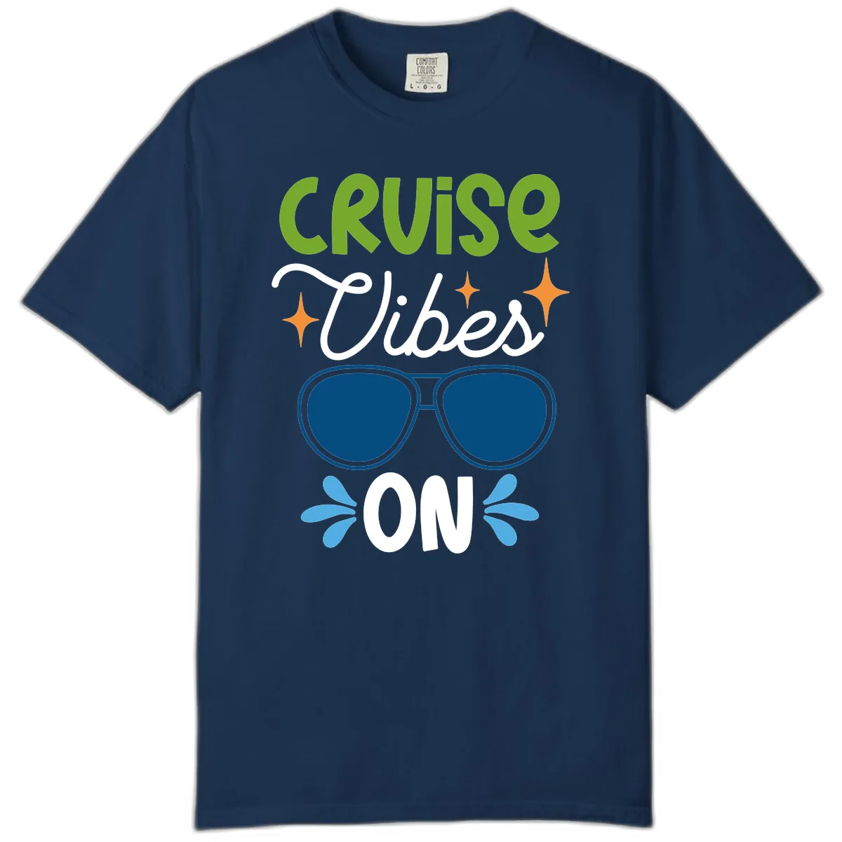 Cruise Vibes On Comfort Color in Navy