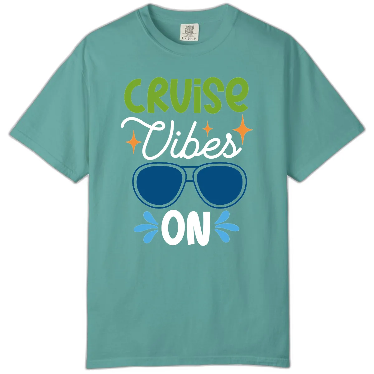 Cruise Vibes On Comfort Color in Seafoam
