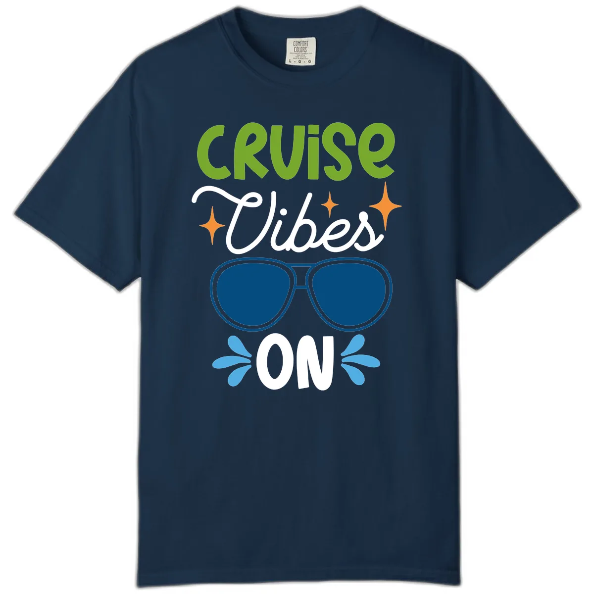 Cruise Vibes On Comfort Color in True Navy