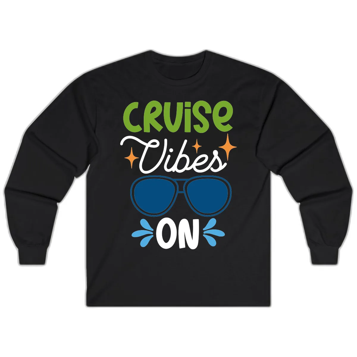 Cruise Vibes On Long Sleeve in Black