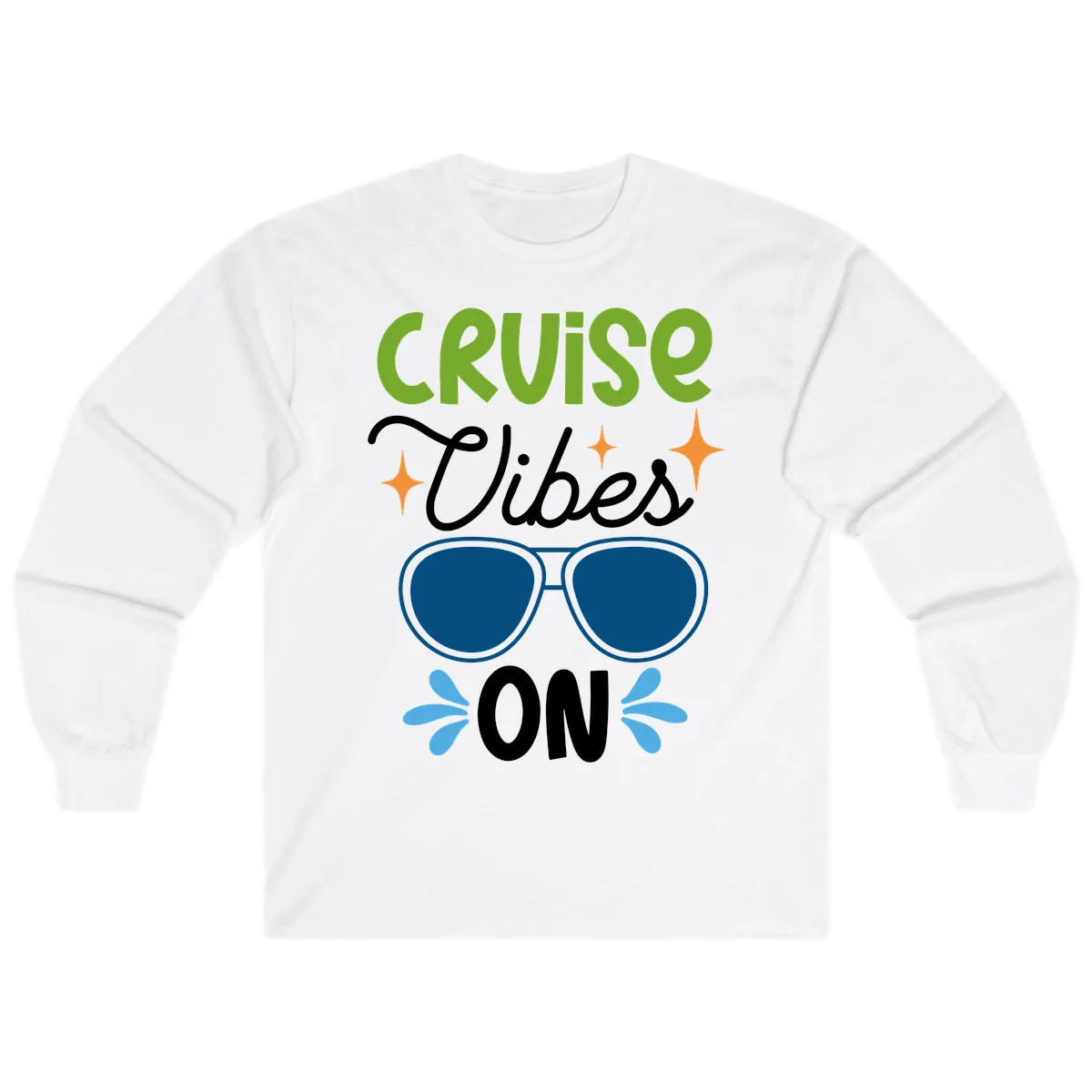 Cruise Vibes On Long Sleeve in White
