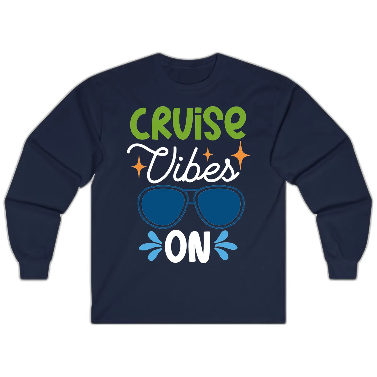 Cruise Vibes On Long Sleeve in Navy