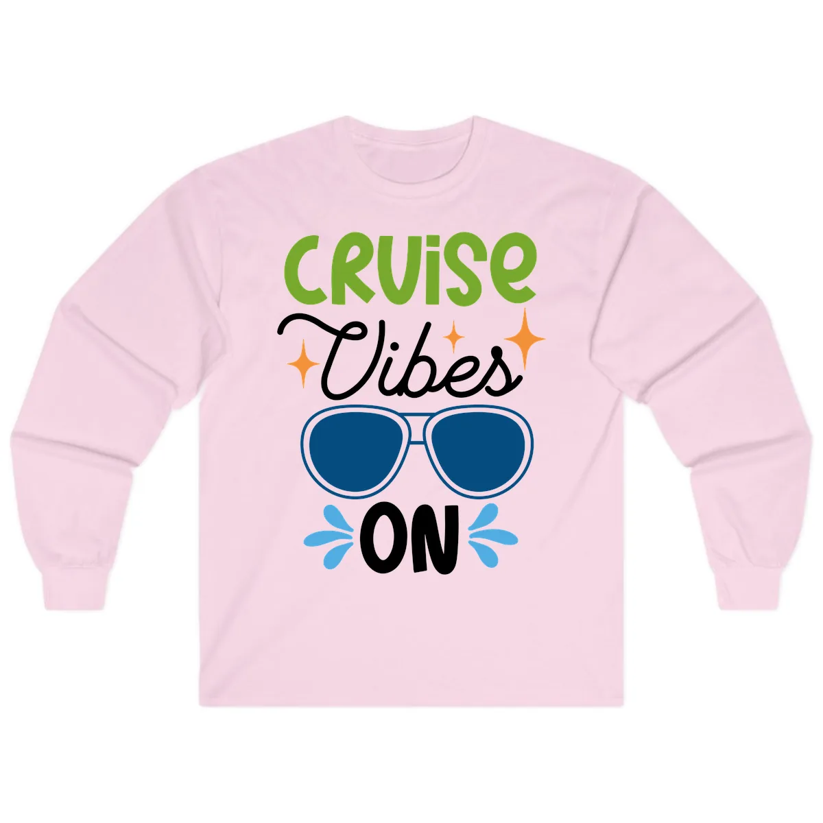 Cruise Vibes On Long Sleeve in Light Pink