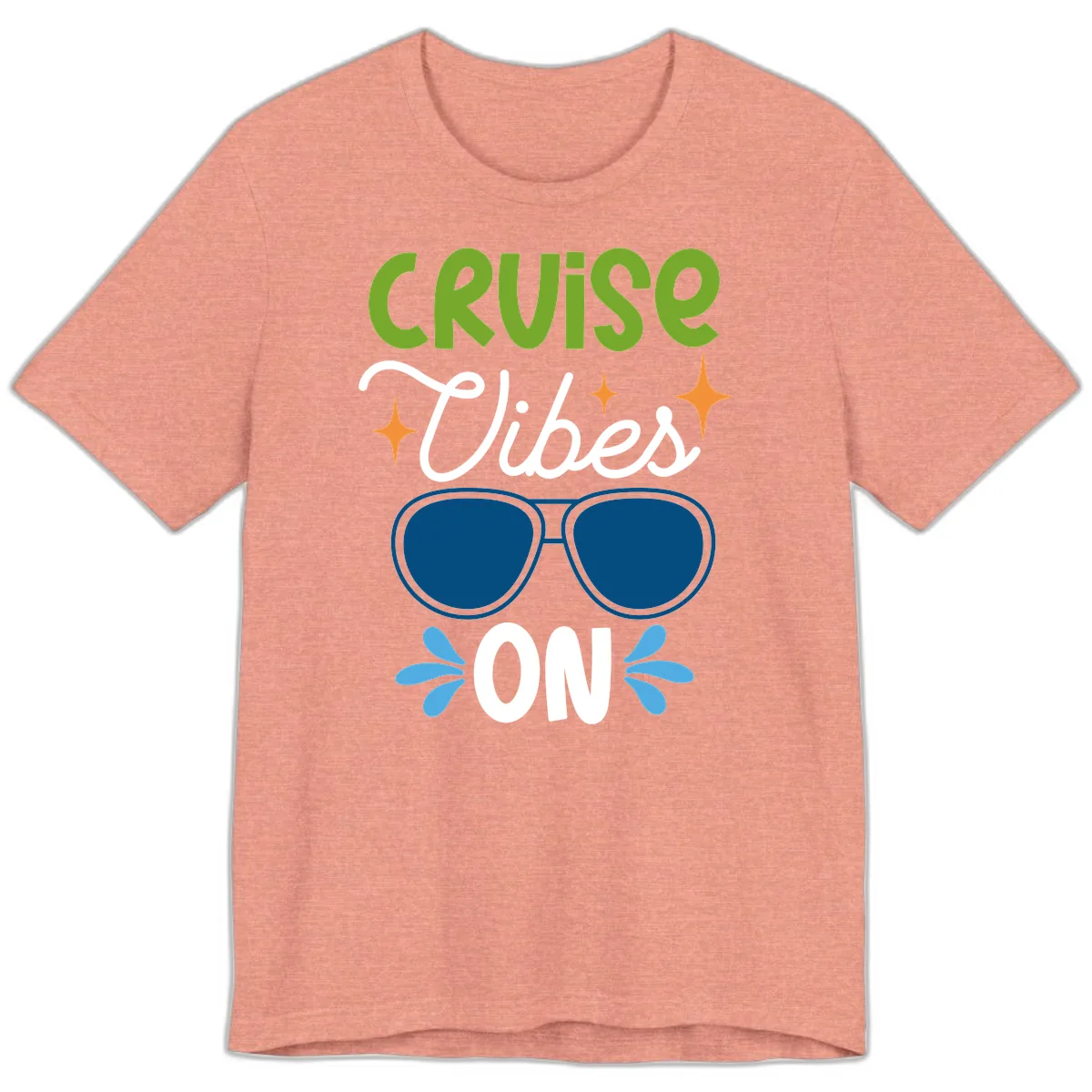 Cruise Vibes On Premium T-Shirt in Heather Sunset