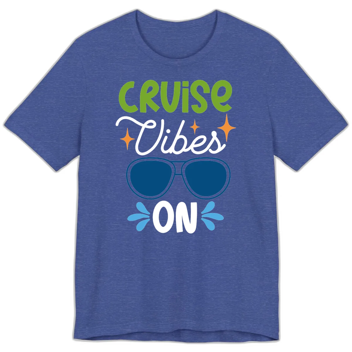 Cruise Vibes On Premium T-Shirt in Heather True Royal