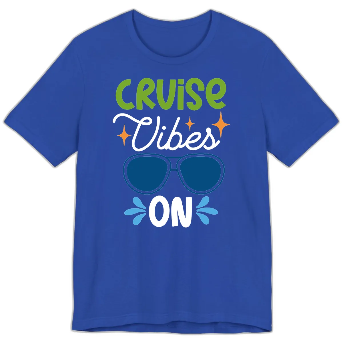 Cruise Vibes On Premium T-Shirt in True Royal