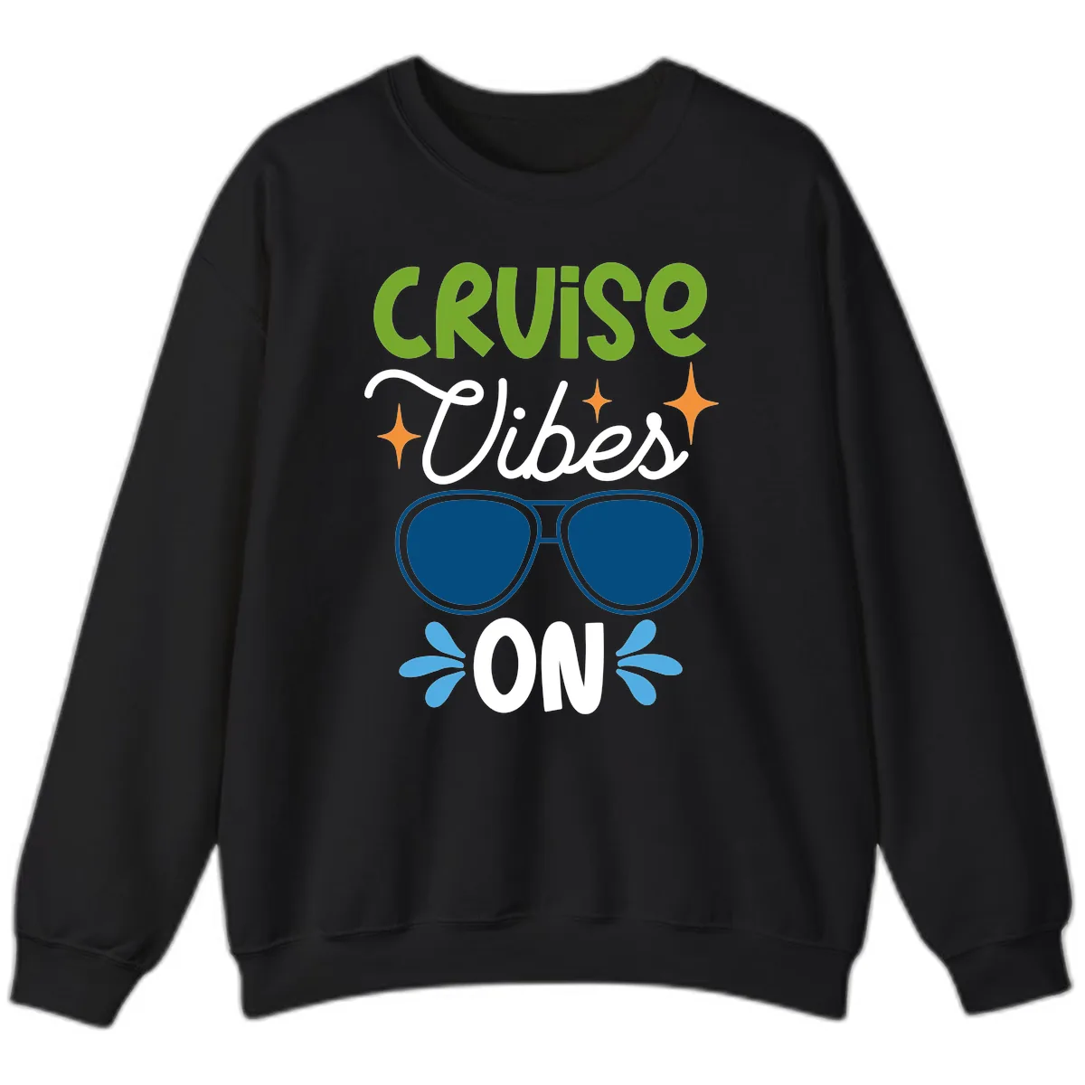 Cruise Vibes On Sweatshirt in Black