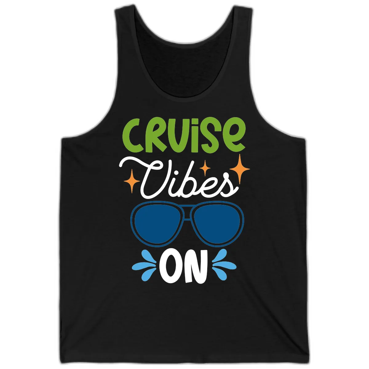 Cruise Vibes On Tank in Black