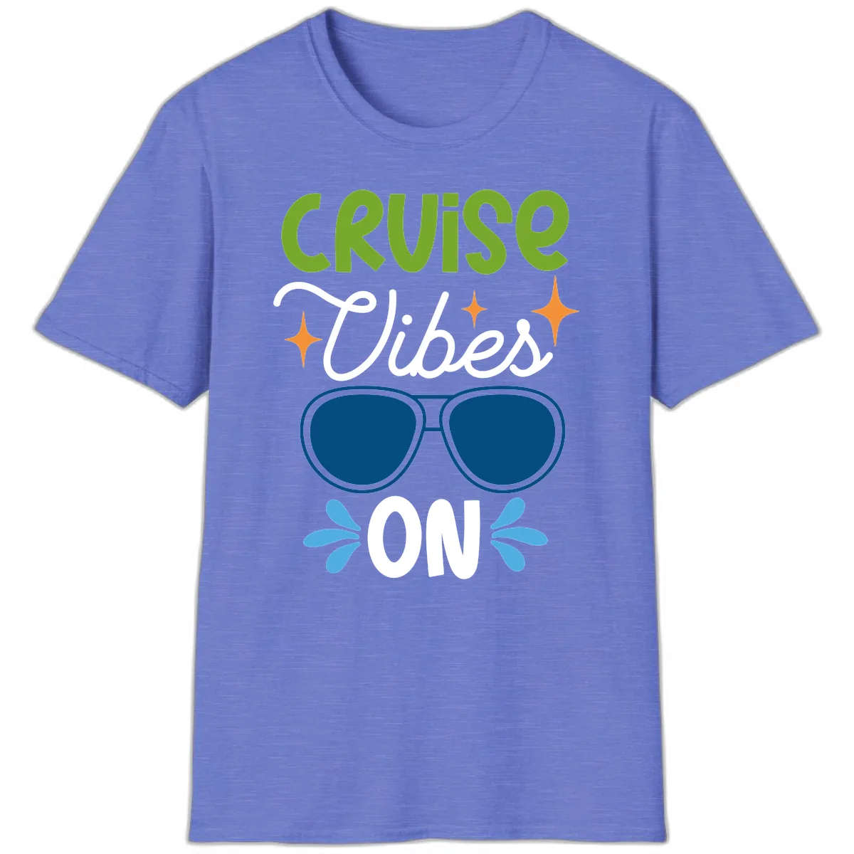 Cruise Vibes On T-Shirt in Heather Royal